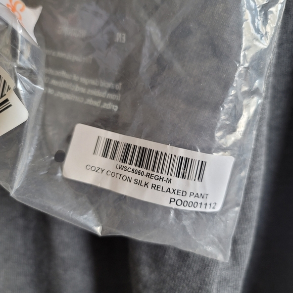 Lunya, Cozy Cotton Silk Relaxed Pant Wide Leg,Gray, Size Medium - Picture 13 of 14